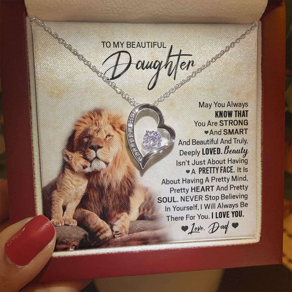 Daughter Pretty Lion Forever Love Necklace