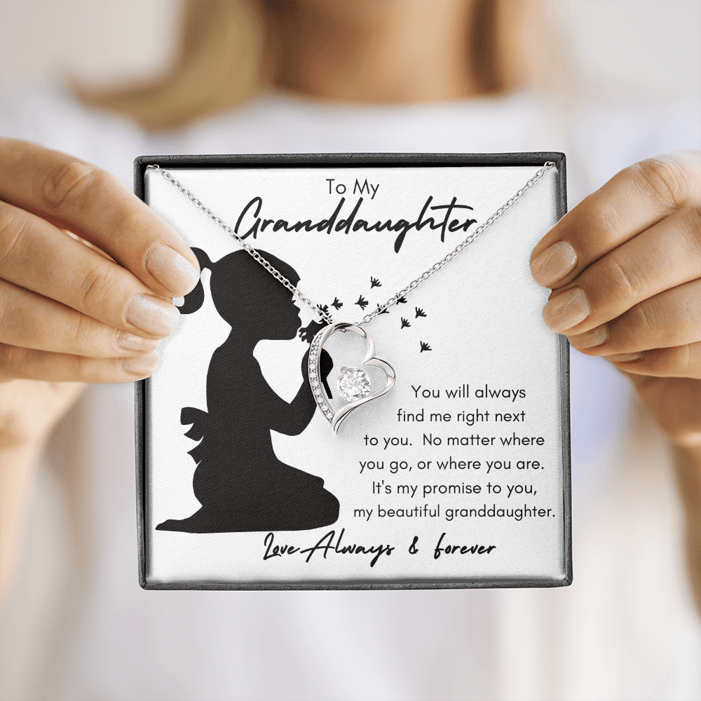 My Granddaughter Silhouette / Forever Love Necklace