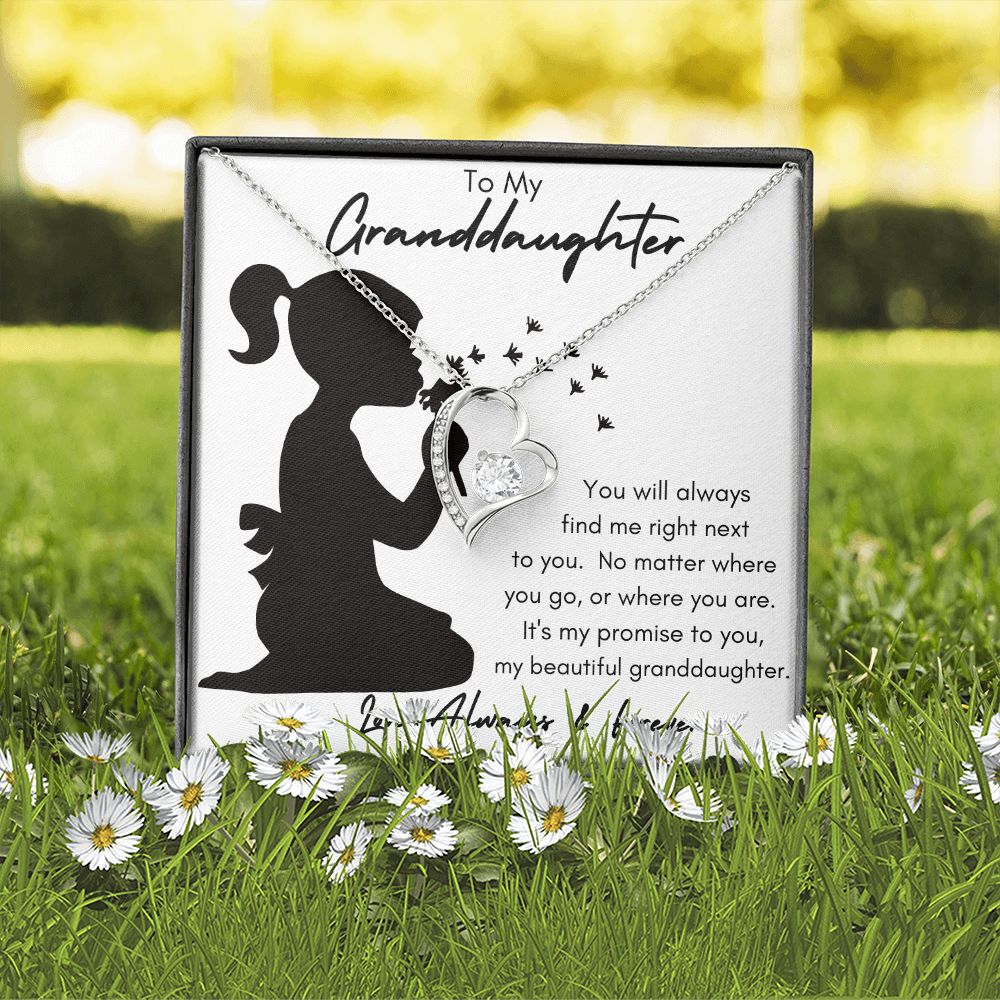 My Granddaughter Silhouette / Forever Love Necklace