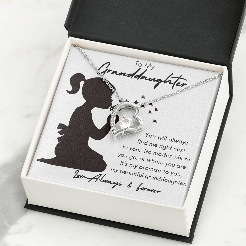 My Granddaughter Silhouette / Forever Love Necklace