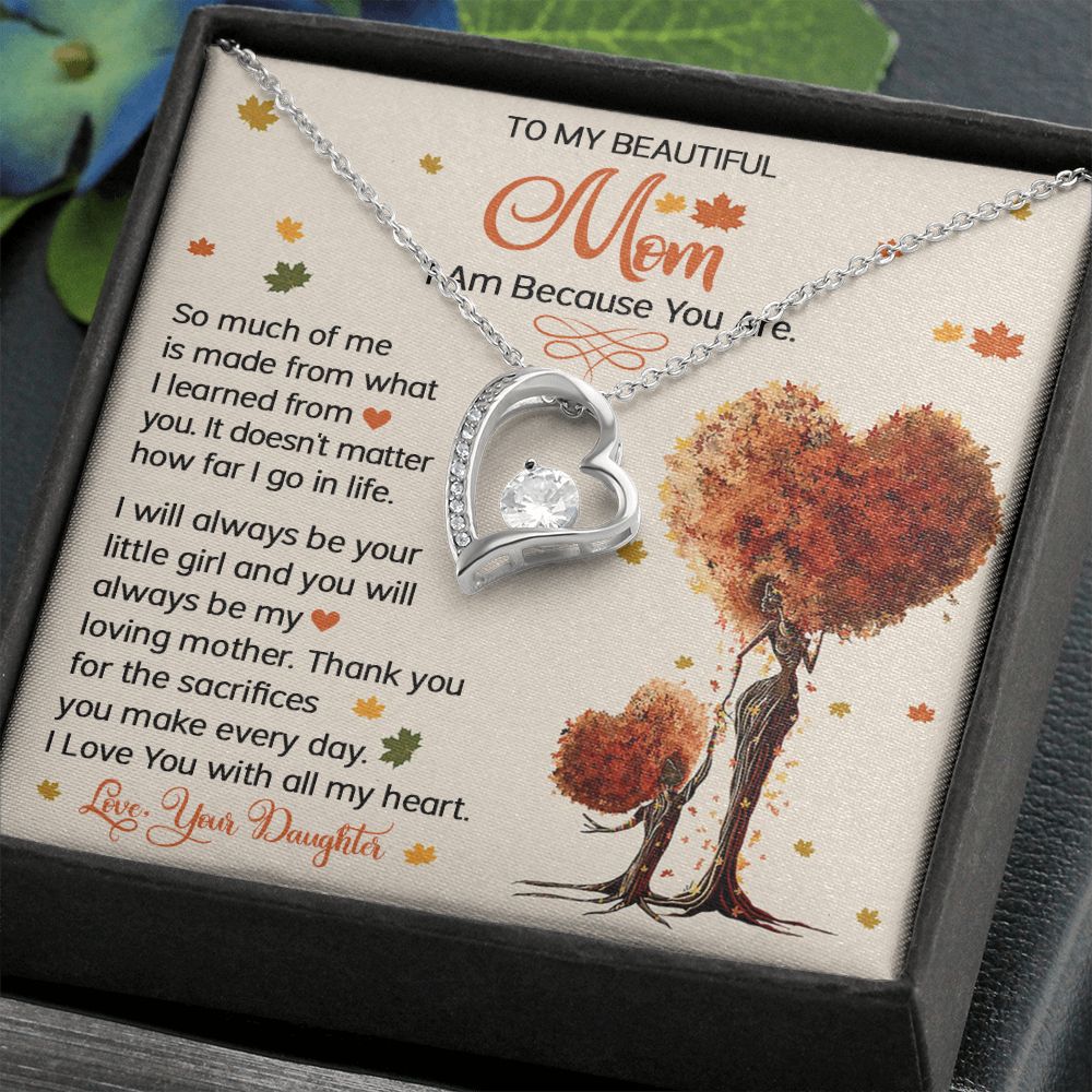 Mom Daughter I AM Forever Love Necklace