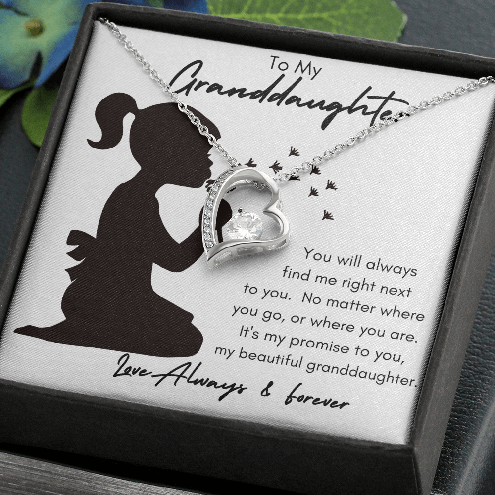 My Granddaughter Silhouette / Forever Love Necklace
