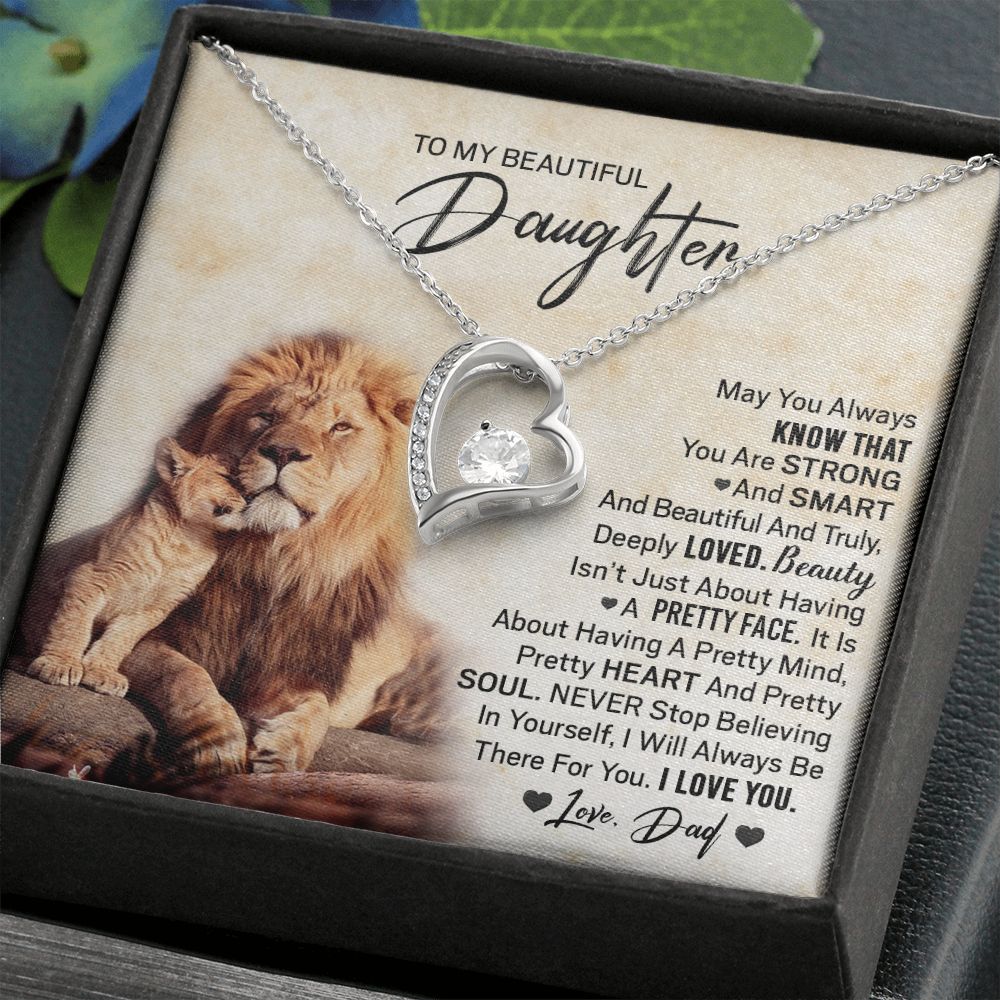 Daughter Pretty Lion Forever Love Necklace