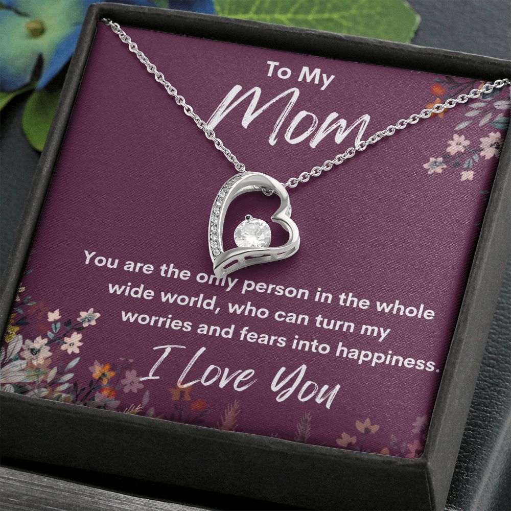Mom The Only Person Wine Forever Love Necklace