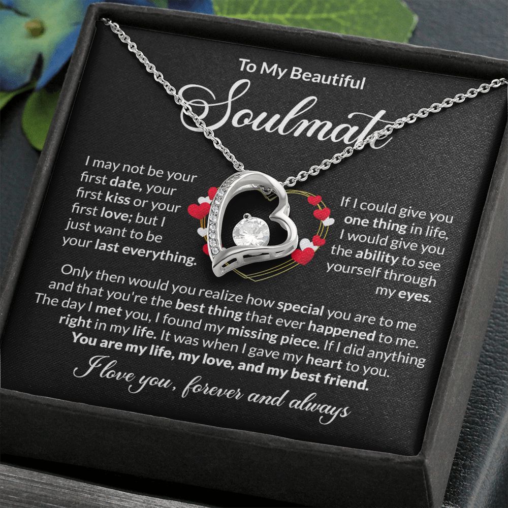 Soulmate Last Everything Gold Heart Forever Love Necklace