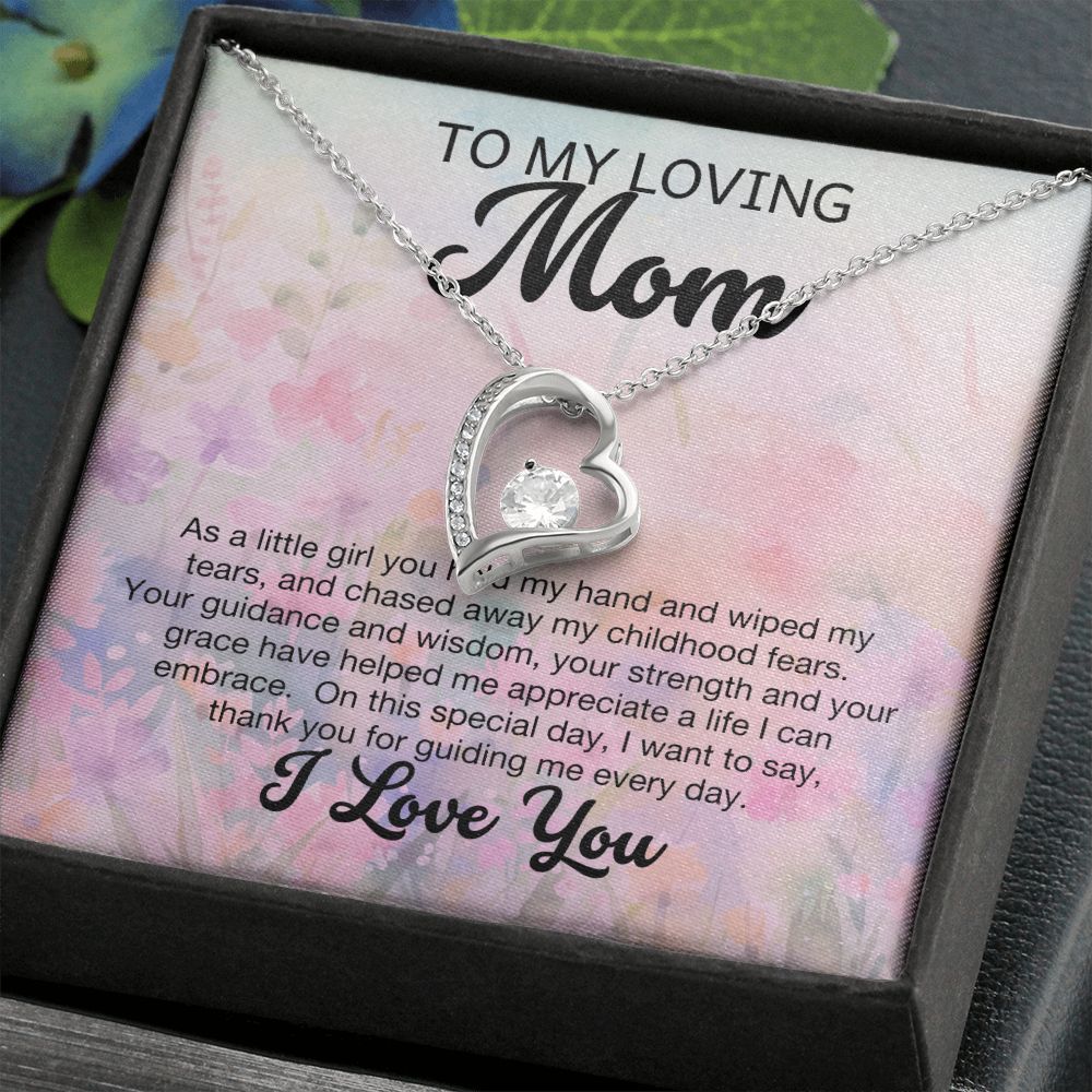 Loving Mom Pink Wildflowers Forever Love Necklace