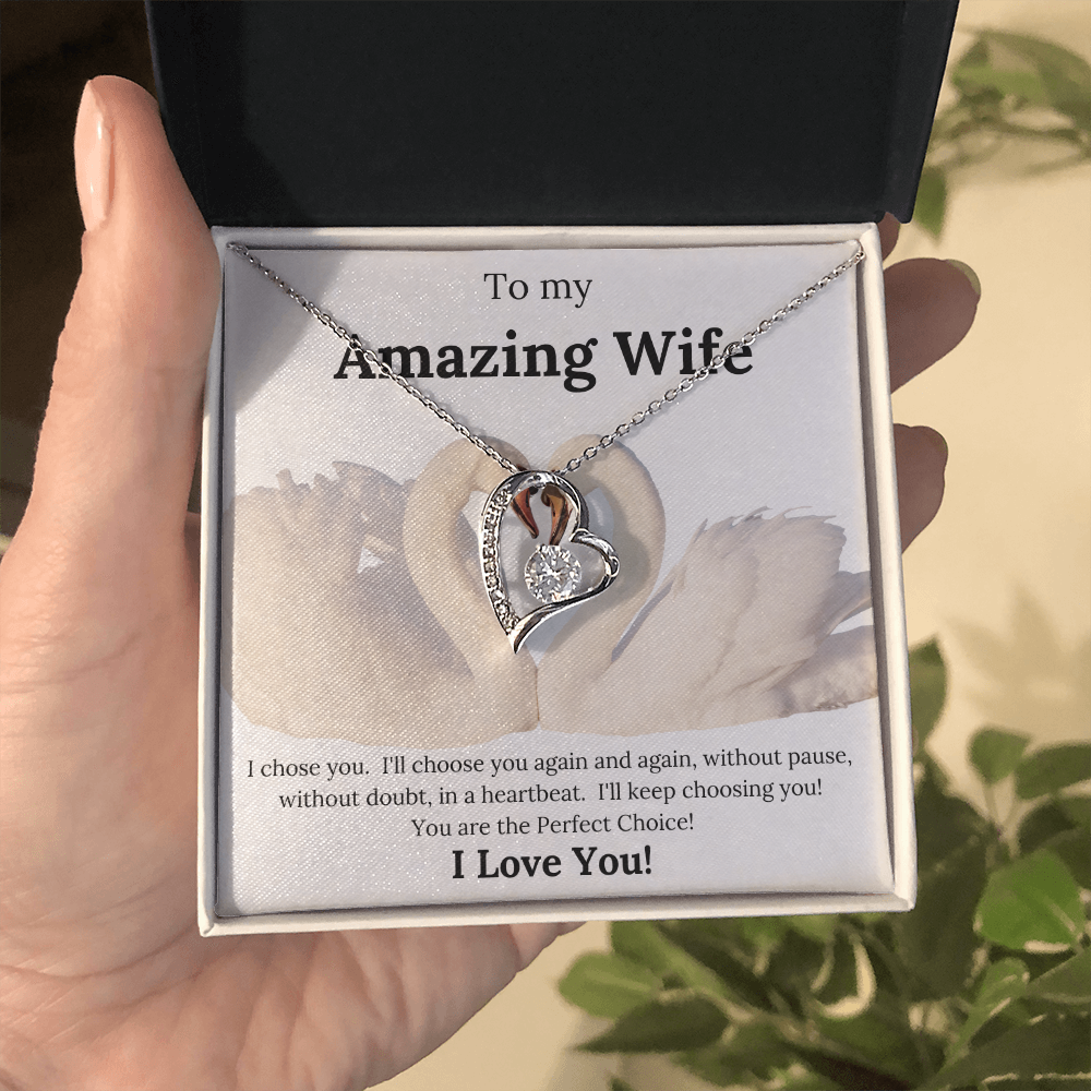 To My Amazing Wife/ Forever Love Necklace