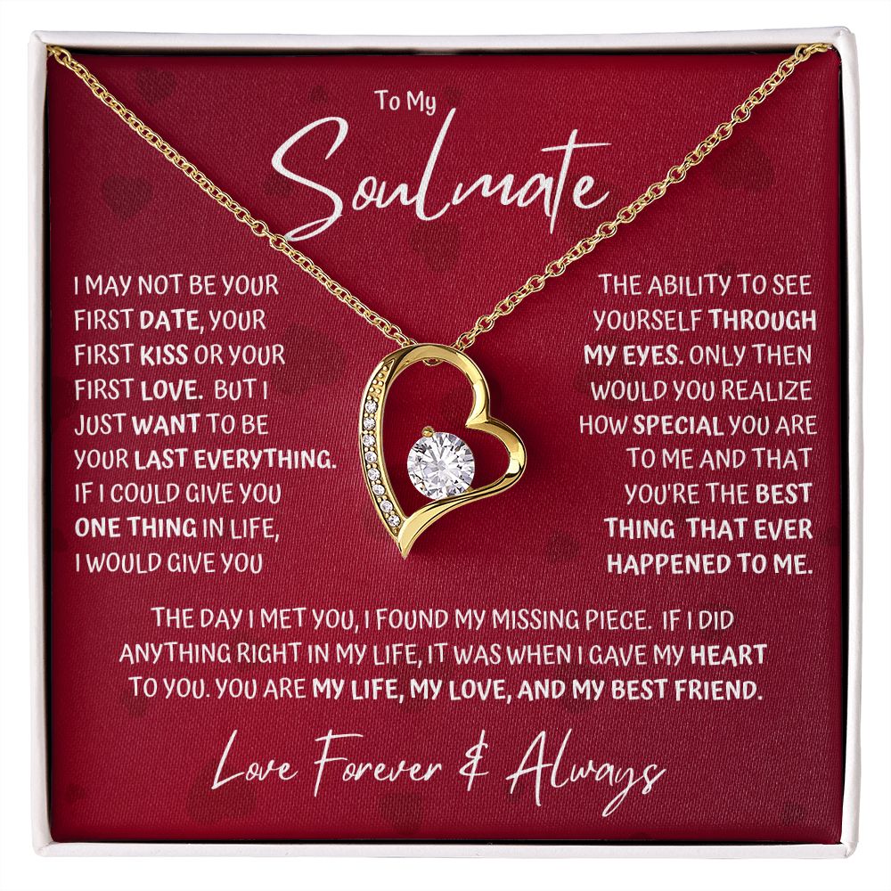 Soulmate Last Red Hearts Forever Love Necklace