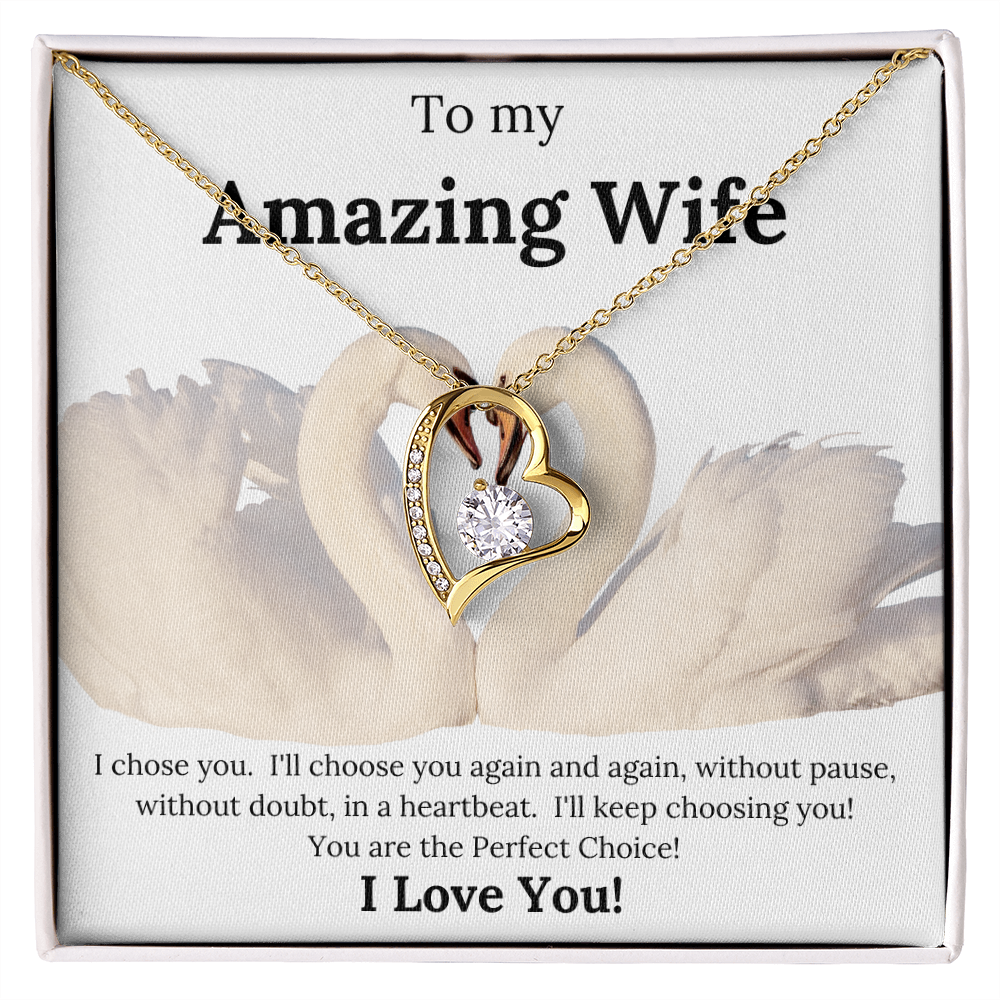 To My Amazing Wife/ Forever Love Necklace