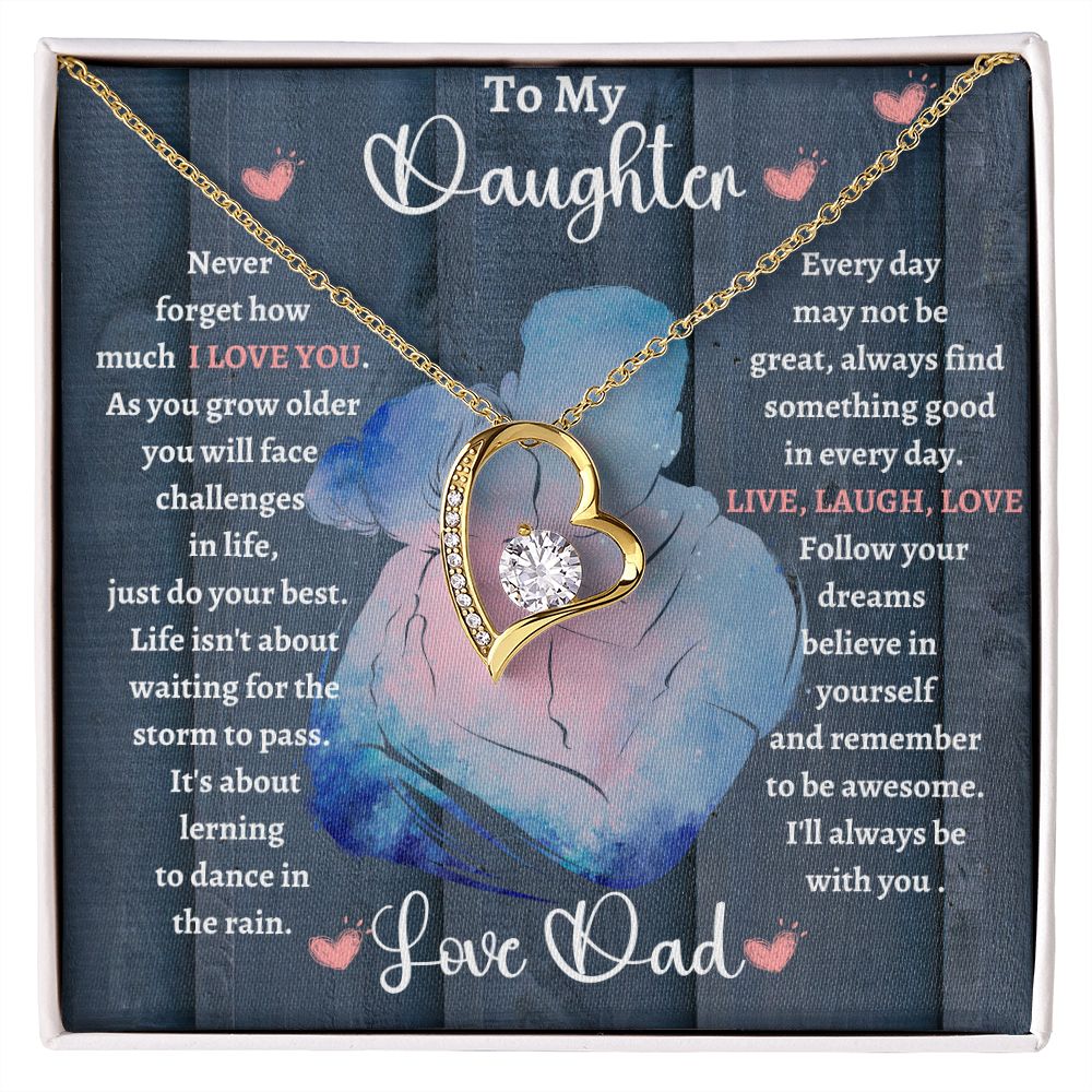 Dad Daughter Hug/ Forever Love Necklace