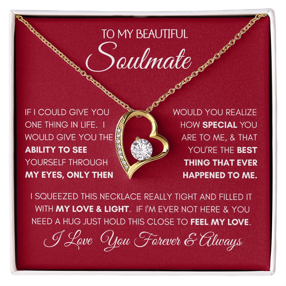 Beautiful Soulmate Special Red Forever Love Necklace