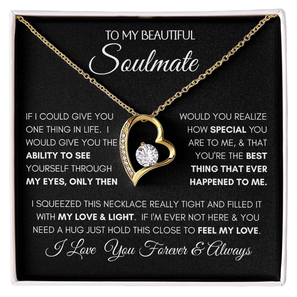 Beautiful Soulmate Special BLK Forever Love Necklace