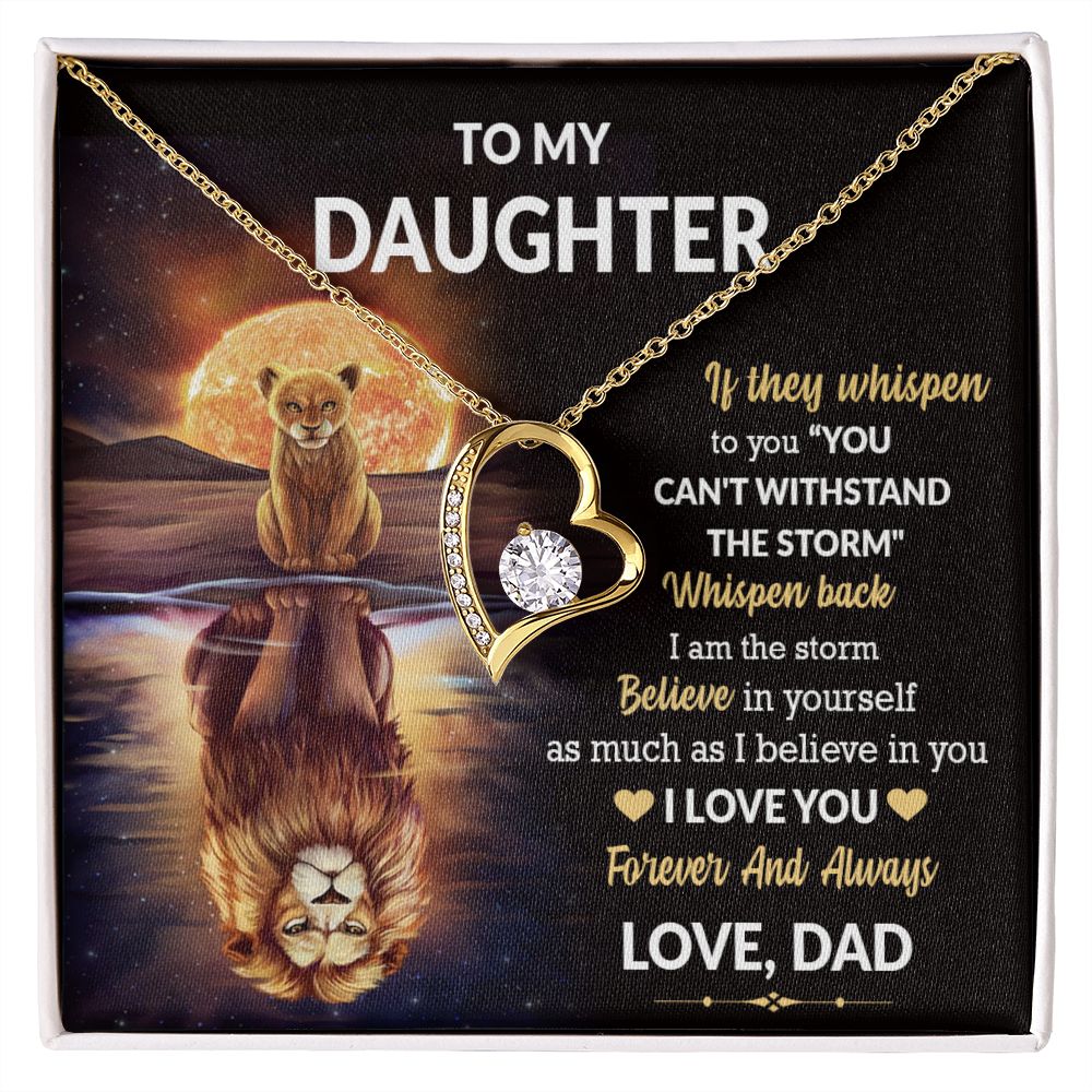 Daughter Lion Storm Whisper Forever Love Necklace