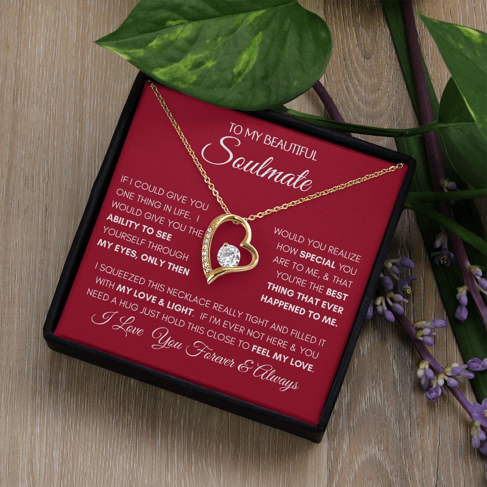 Beautiful Soulmate Special Red Forever Love Necklace