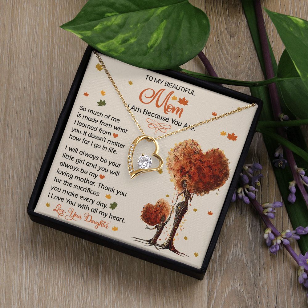 Mom Daughter I AM Forever Love Necklace