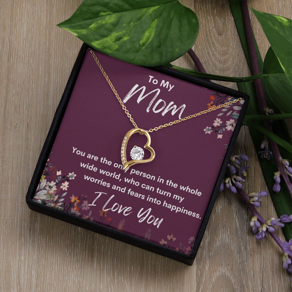 Mom The Only Person Wine Forever Love Necklace