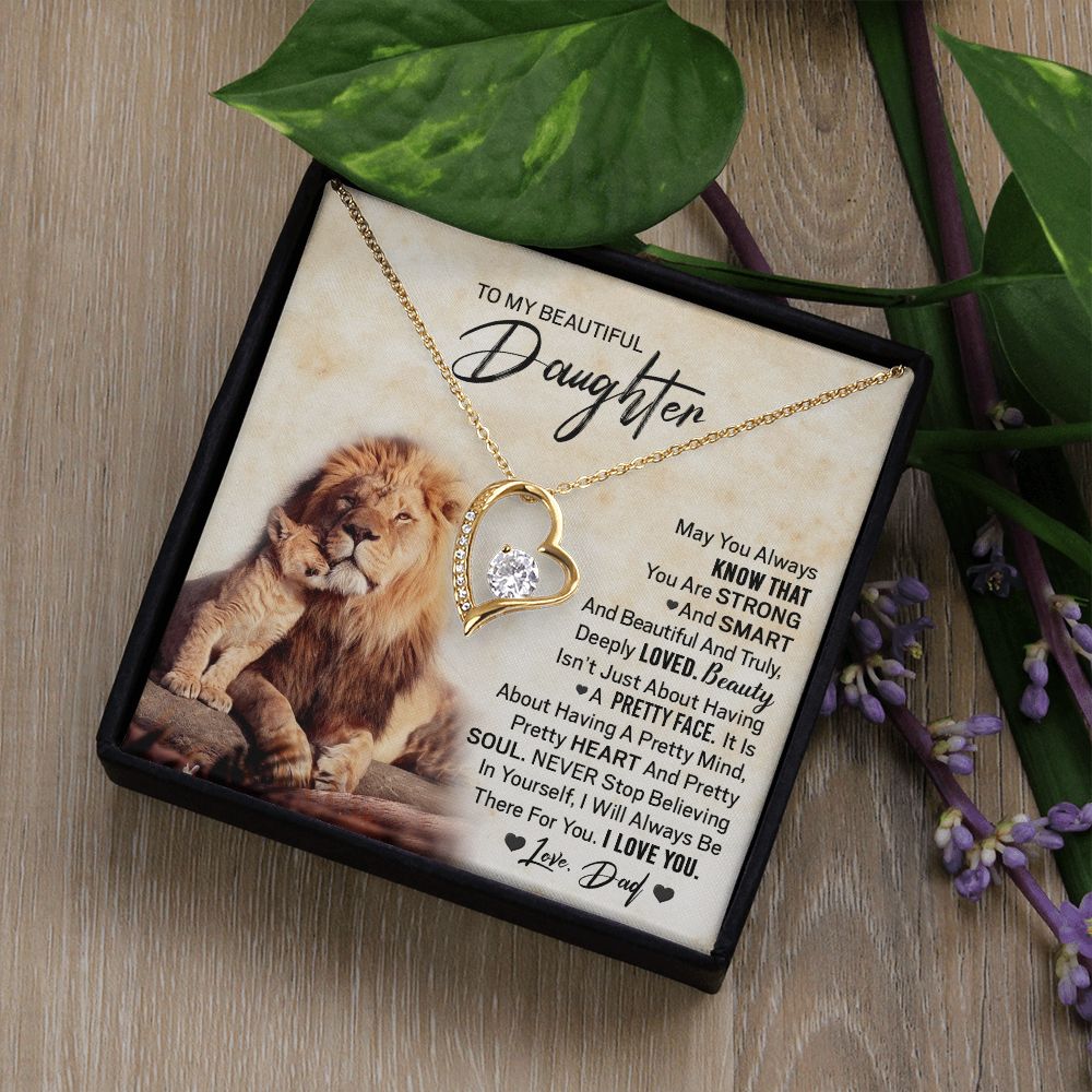 Daughter Pretty Lion Forever Love Necklace