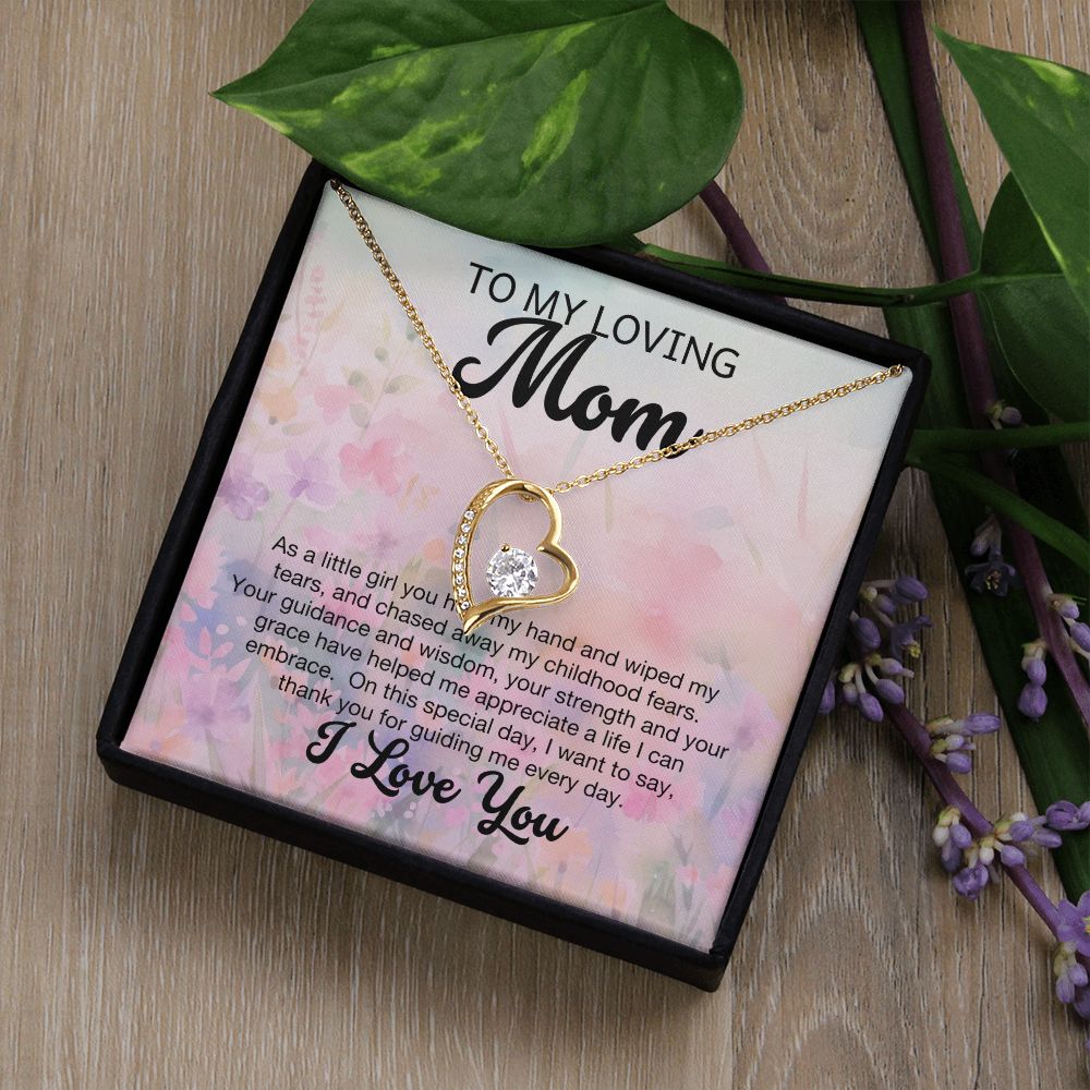 Loving Mom Pink Wildflowers Forever Love Necklace