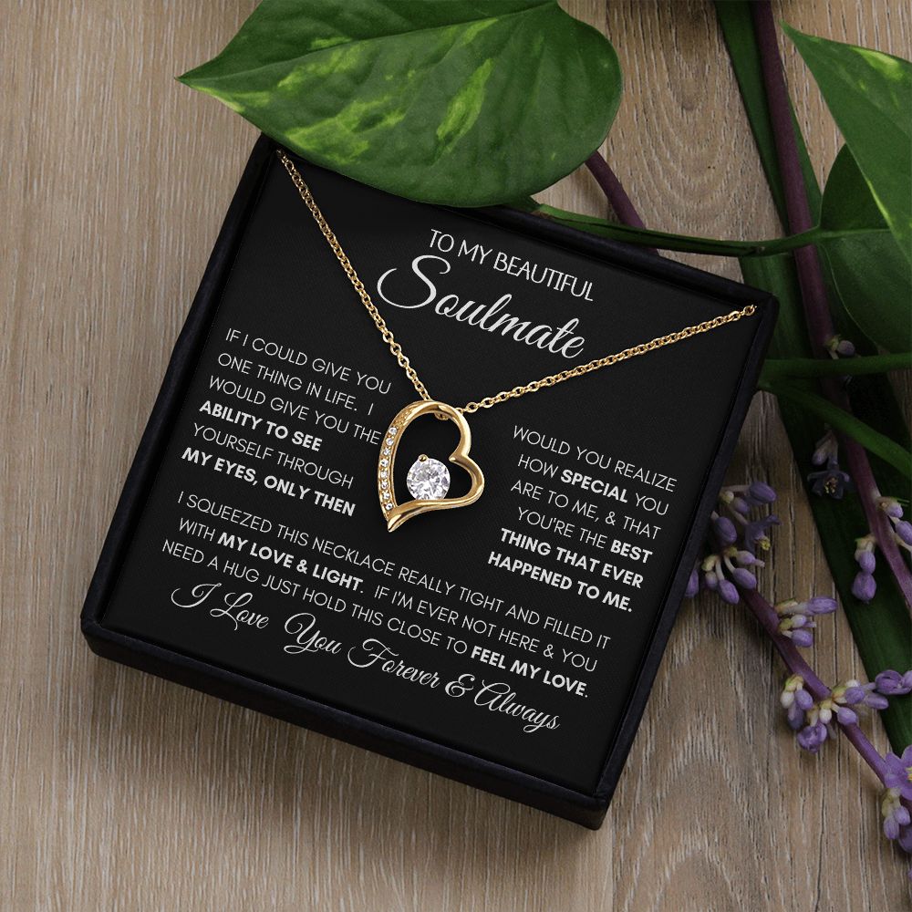 Beautiful Soulmate Special BLK Forever Love Necklace