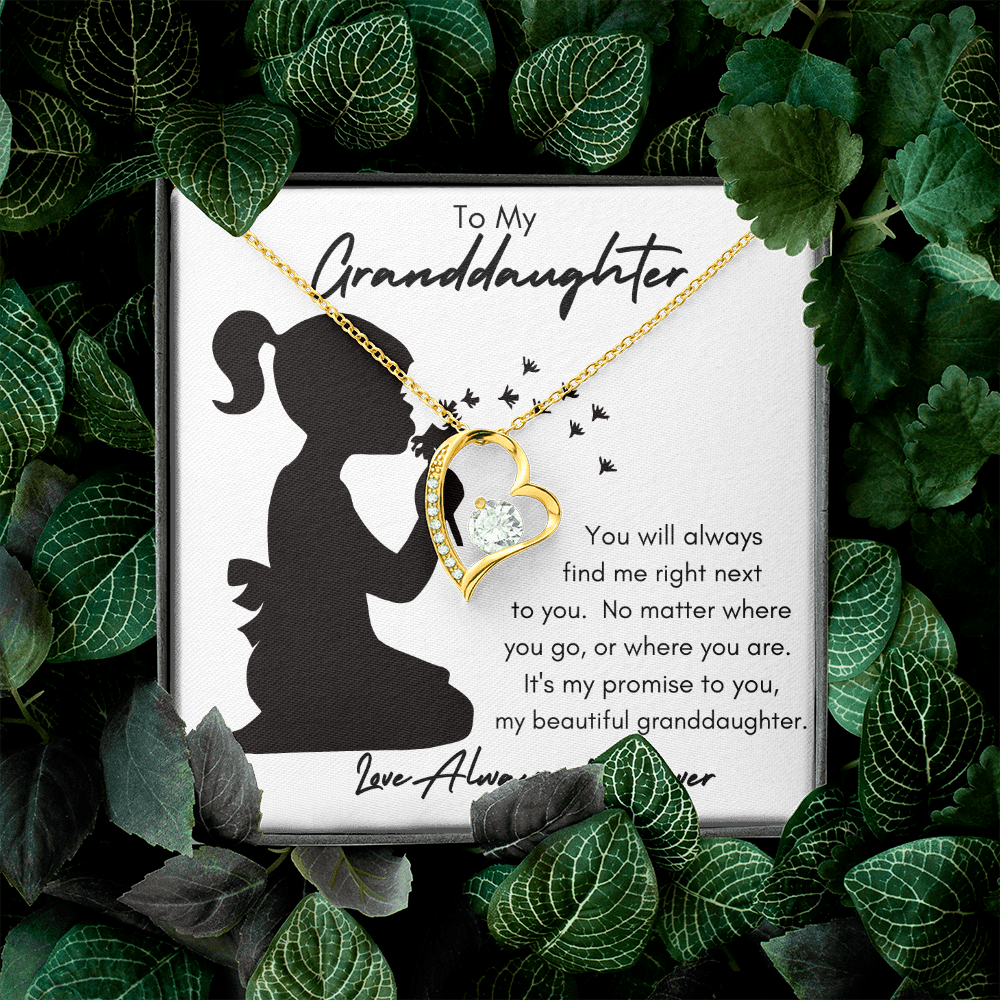 My Granddaughter Silhouette / Forever Love Necklace
