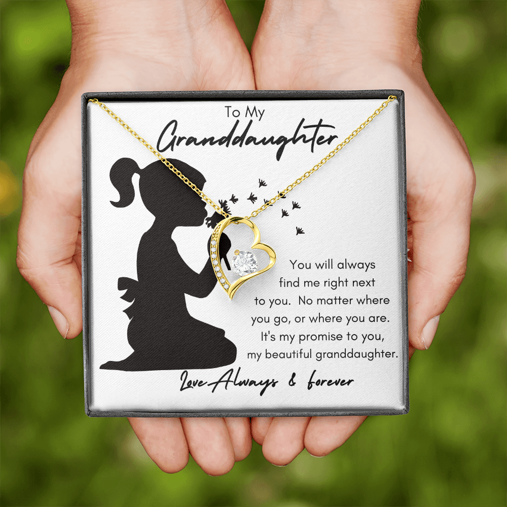 My Granddaughter Silhouette / Forever Love Necklace