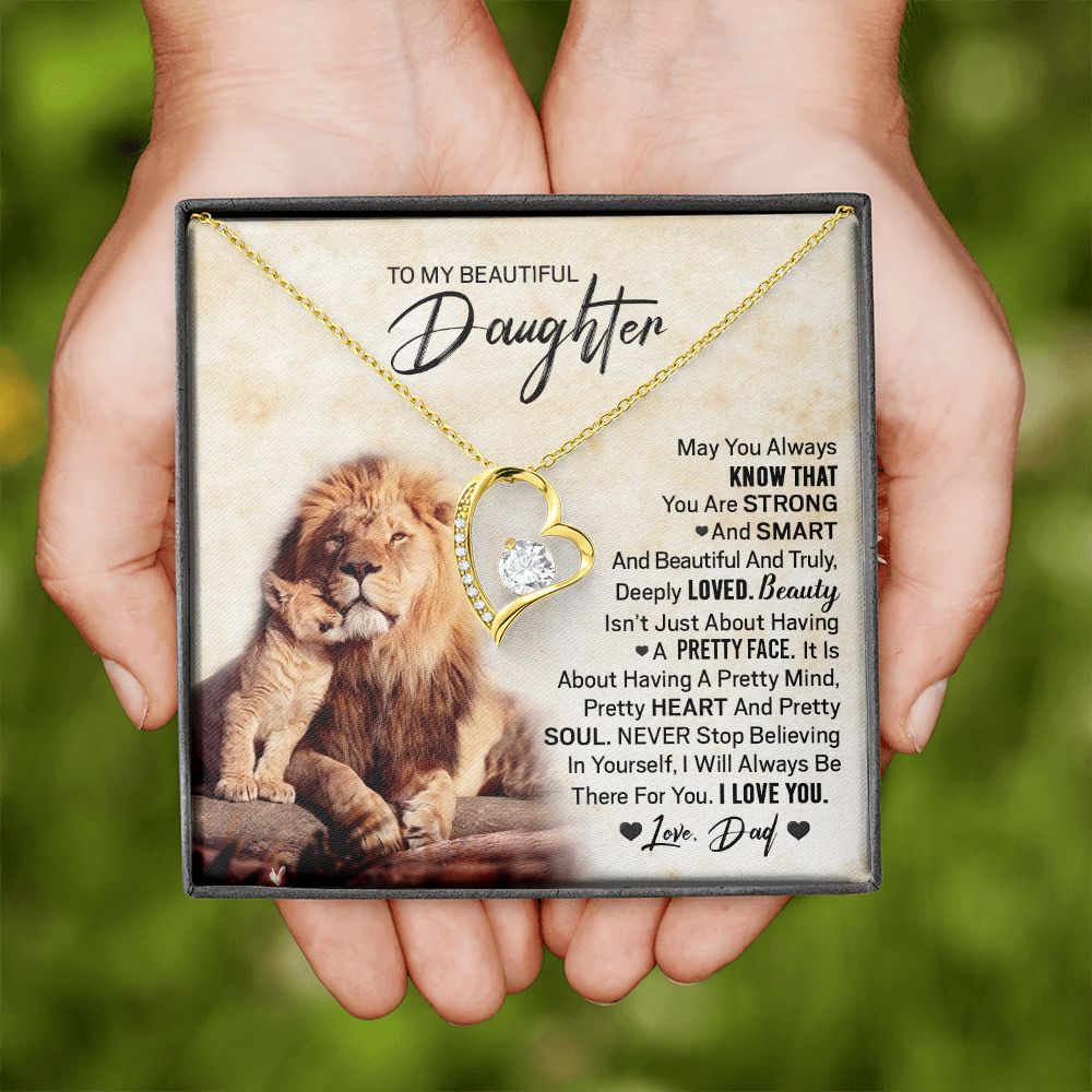 Daughter Pretty Lion Forever Love Necklace