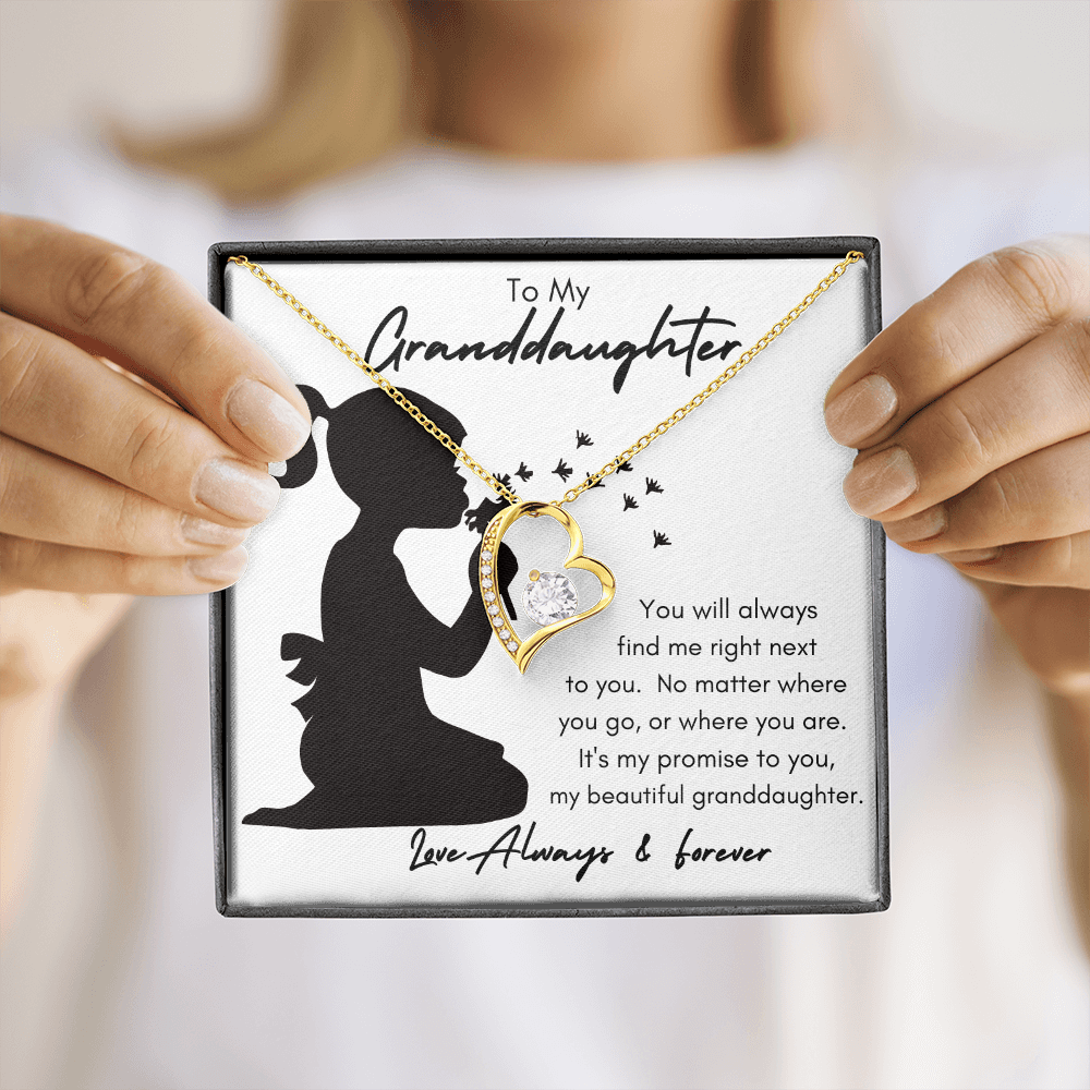 My Granddaughter Silhouette / Forever Love Necklace