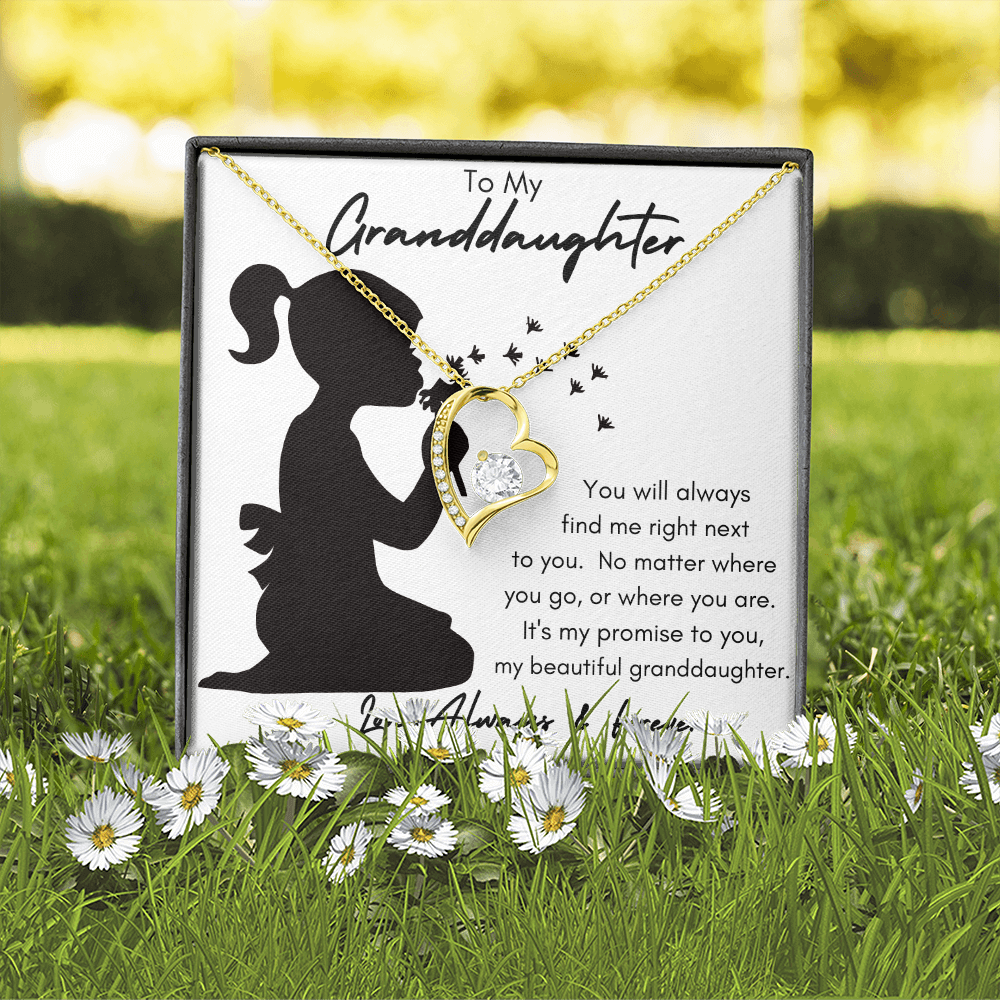 My Granddaughter Silhouette / Forever Love Necklace