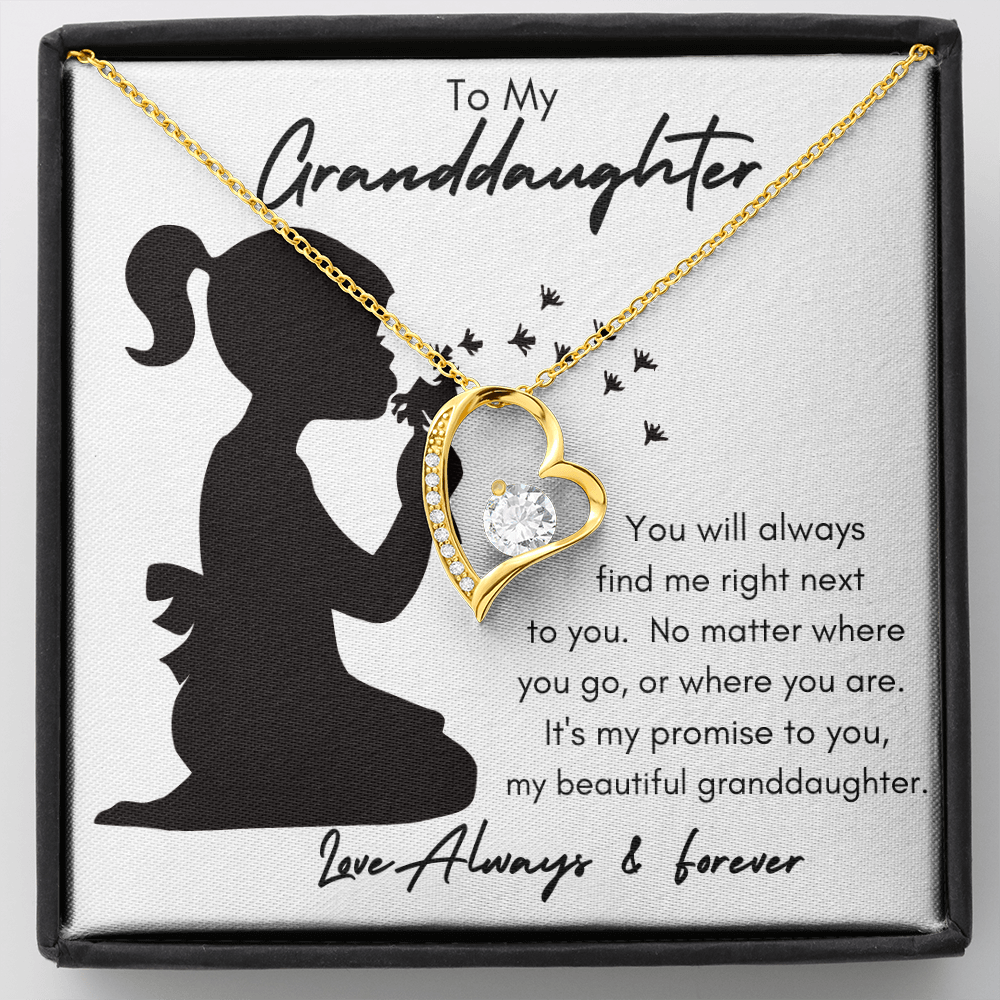 My Granddaughter Silhouette / Forever Love Necklace