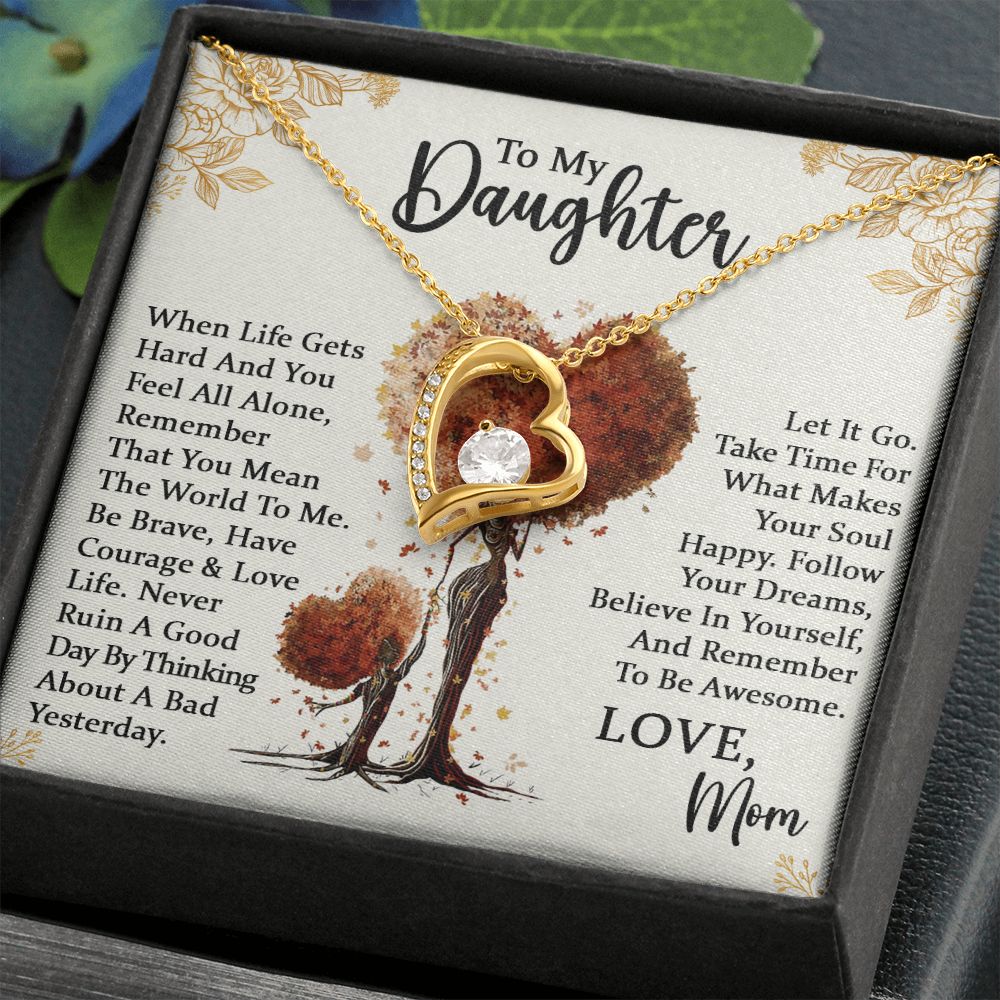 Daughter Be Awesome Forever Love Necklace