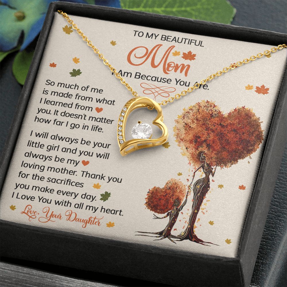 Mom Daughter I AM Forever Love Necklace