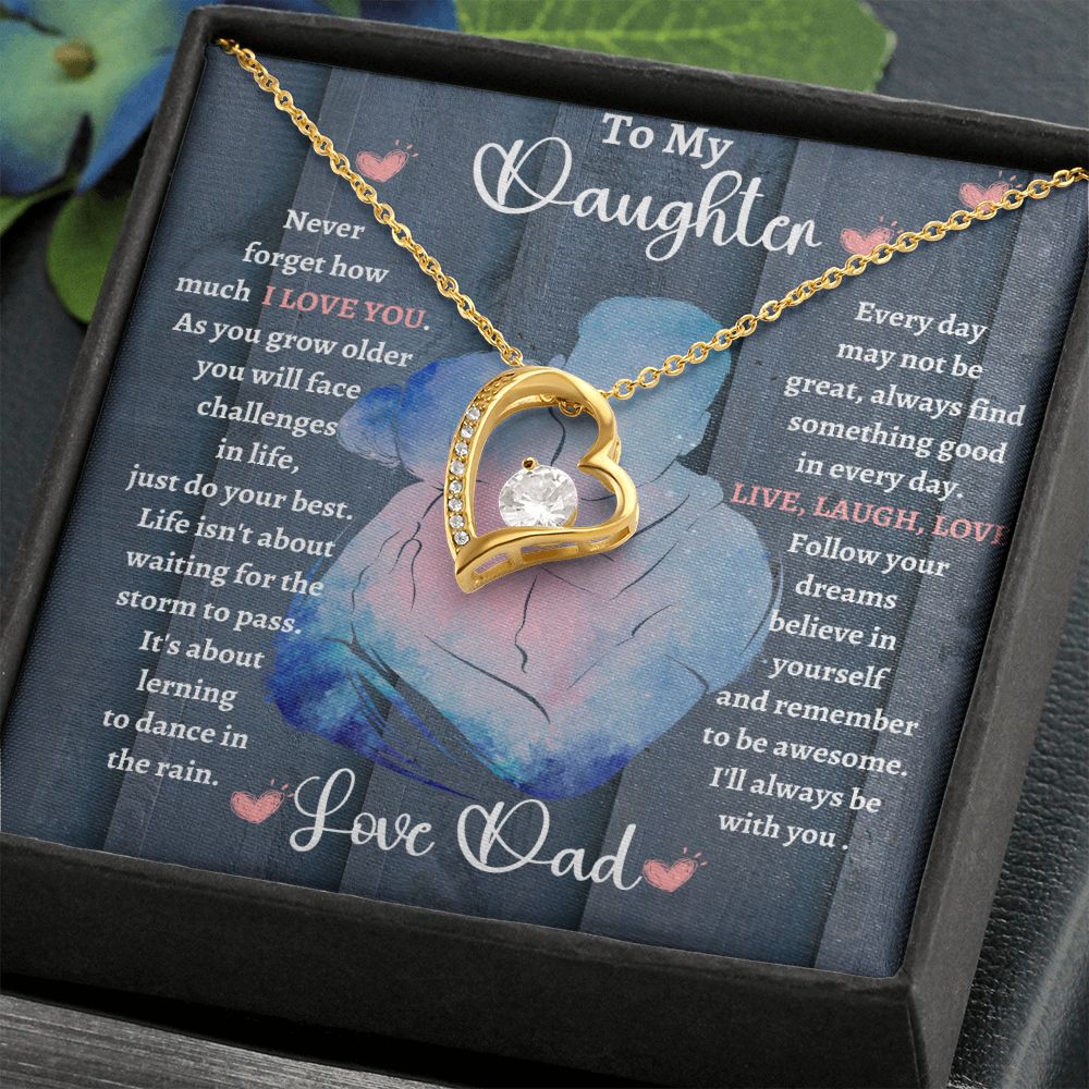 Dad Daughter Hug/ Forever Love Necklace