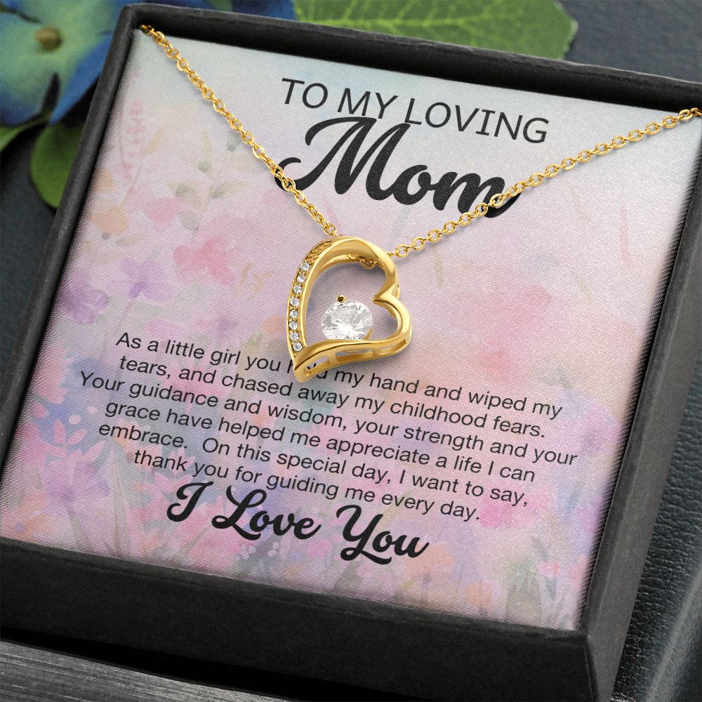 Loving Mom Pink Wildflowers Forever Love Necklace