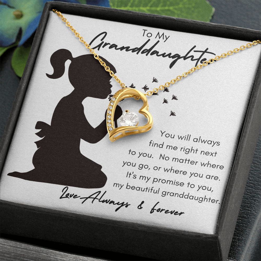 My Granddaughter Silhouette / Forever Love Necklace