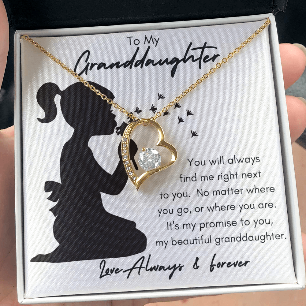 My Granddaughter Silhouette / Forever Love Necklace