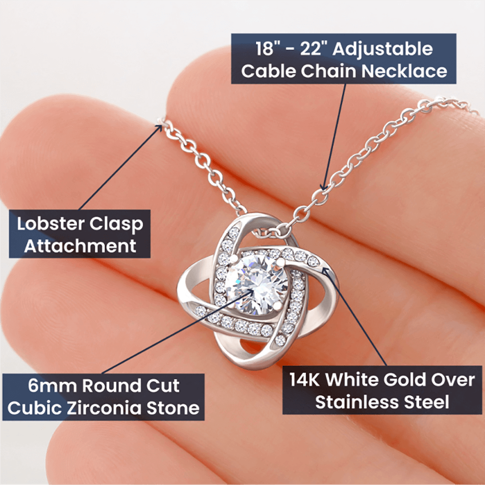 Beautiful Daughter Graduation /Love Knot Necklace