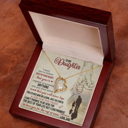 DAUGHTER DAD THE REST OF MY LIFE FOREVER LOVE NECKLACE