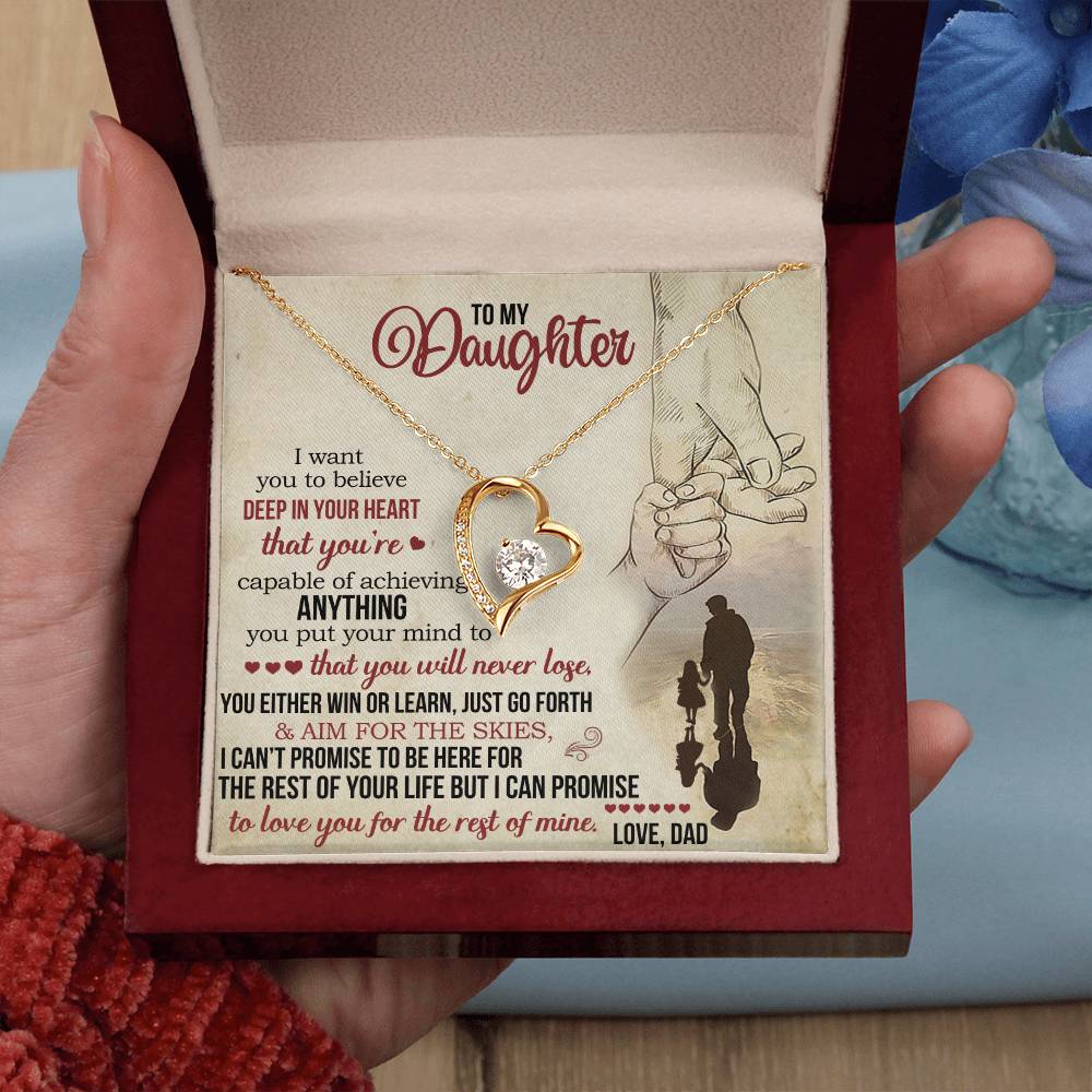 DAUGHTER DAD THE REST OF MY LIFE FOREVER LOVE NECKLACE