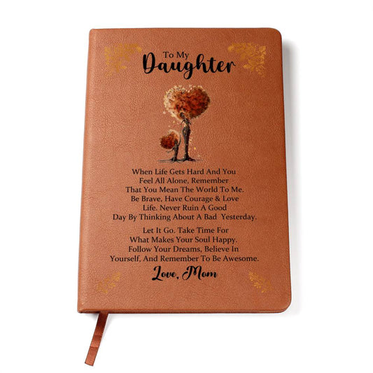 DAUGHTER BE AWESOME GRAPHIC LEATHER JOURNAL