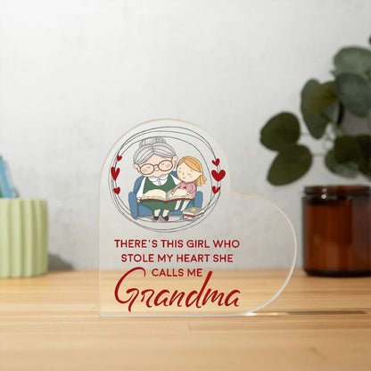 Grandma Girl Who Stole My Heart Acrylic Plaque