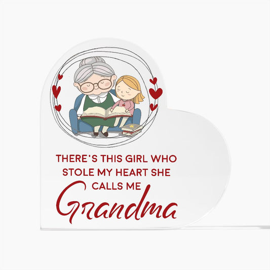 Grandma Girl Who Stole My Heart Acrylic Plaque