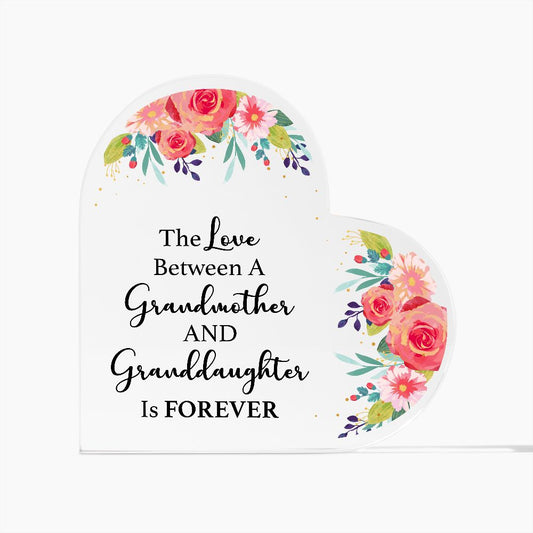 The Love Between Forever Heart Acrylic Plaque