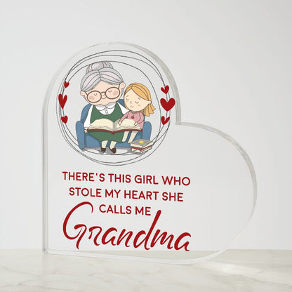 Grandma Girl Who Stole My Heart Acrylic Plaque