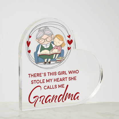 Grandma Girl Who Stole My Heart Acrylic Plaque