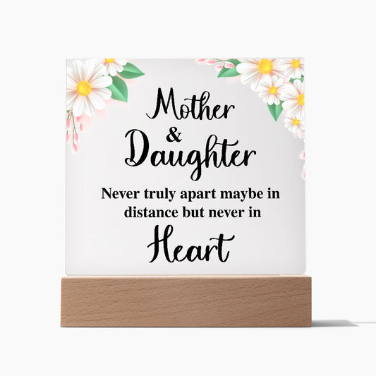 Mother Daughter Never Apart Acrylic Plaque