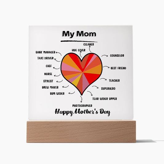 My Multi-Talented Mom Square Acrylic Plaque