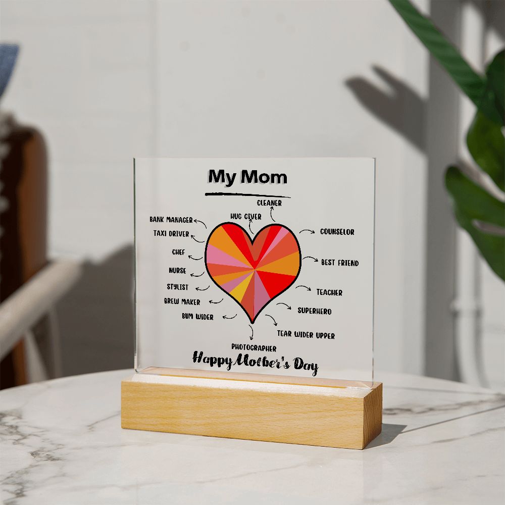 My Multi-Talented Mom Square Acrylic Plaque