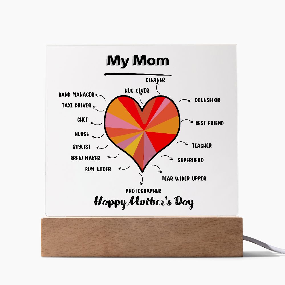 My Multi-Talented Mom Square Acrylic Plaque
