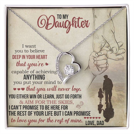 DAUGHTER DAD THE REST OF MY LIFE FOREVER LOVE NECKLACE