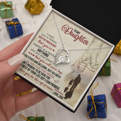 DAUGHTER DAD THE REST OF MY LIFE FOREVER LOVE NECKLACE